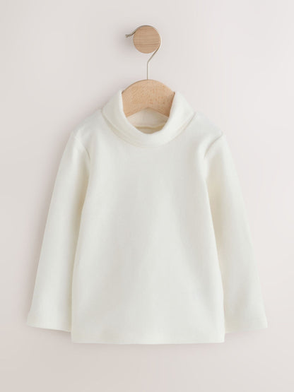 Cream Long Sleeve Roll Neck Top (3mths-7yrs) - image 4