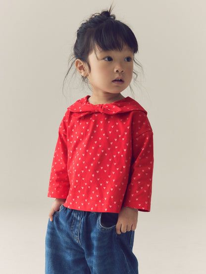 Red Tie Neck Top (3mths-7yrs) - image 1
