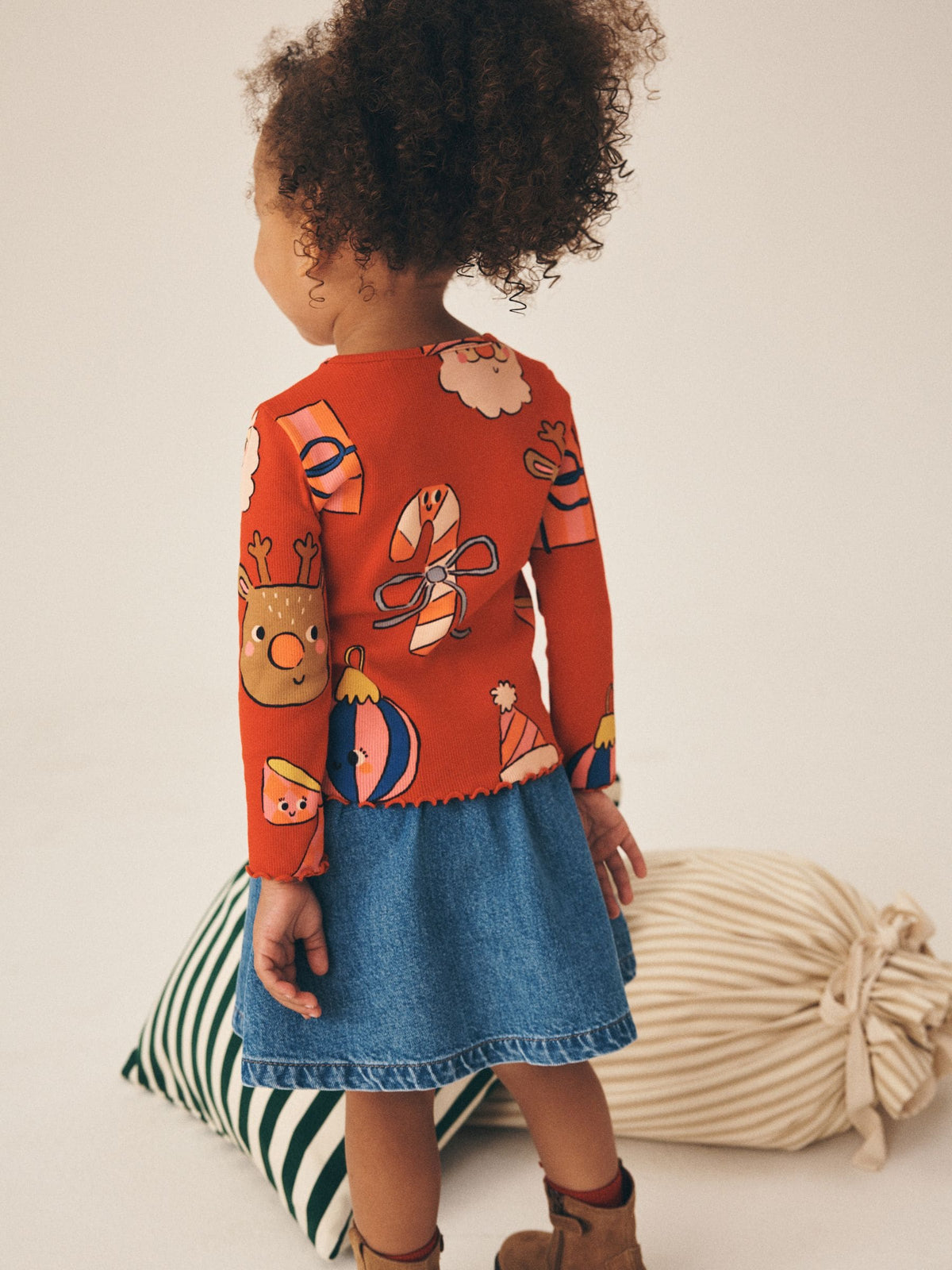 Christmas Red Long Sleeve Ribbed Top (3mths-7yrs) - image 3