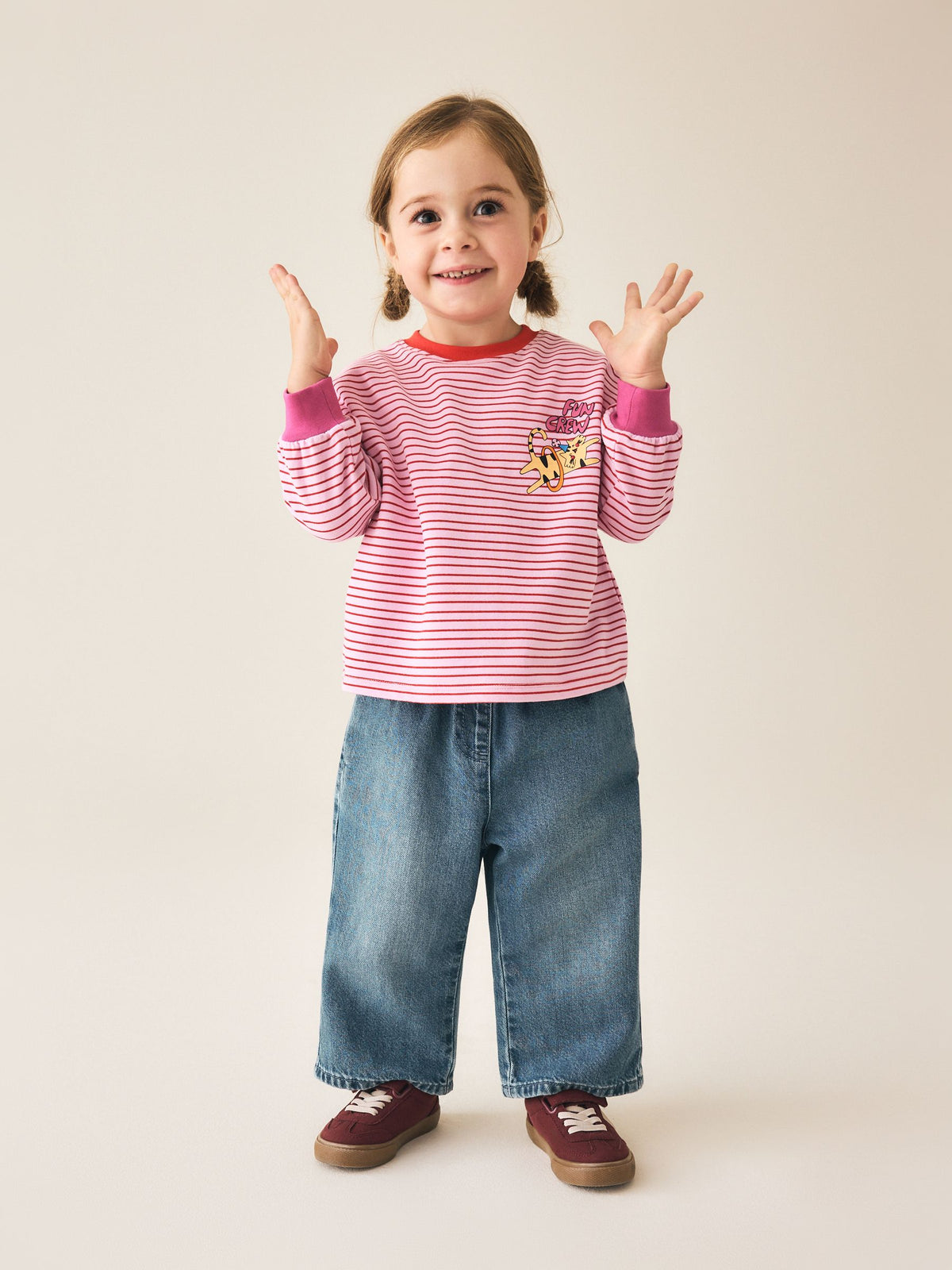 Pink Stripe Long Sleeve Top (3mths-7yrs) - image 1