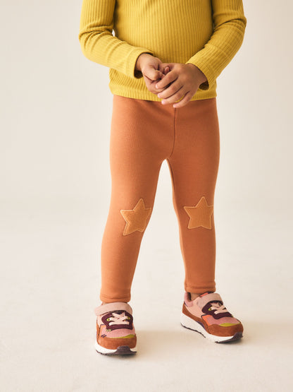 Rust Orange Cosy Fleece Lined Leggings (3mths-7yrs) - image 1
