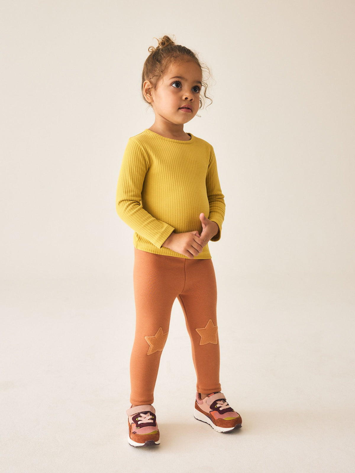 Rust Orange Cosy Fleece Lined Leggings (3mths-7yrs) - image 2