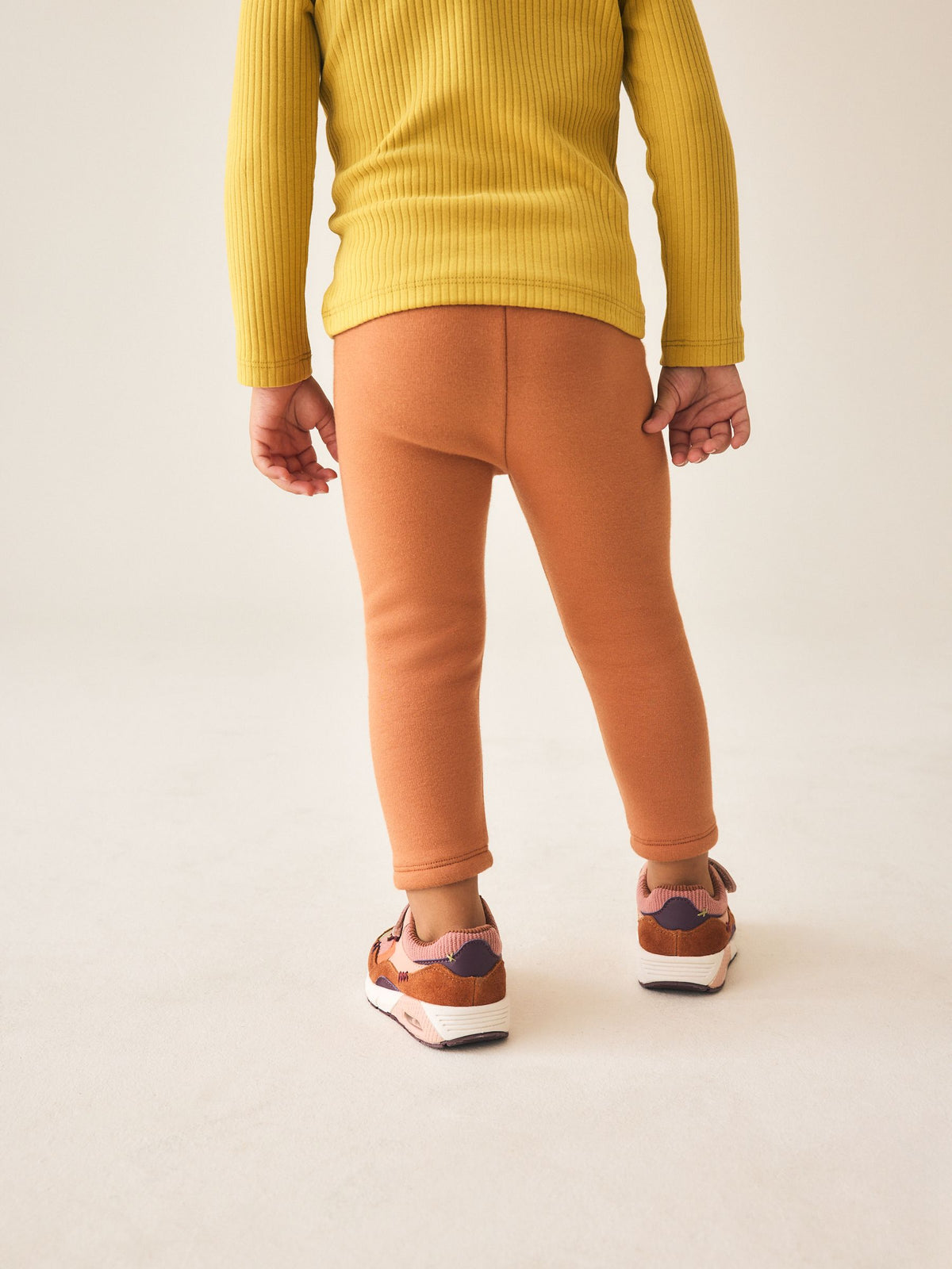 Rust Orange Cosy Fleece Lined Leggings (3mths-7yrs) - image 3