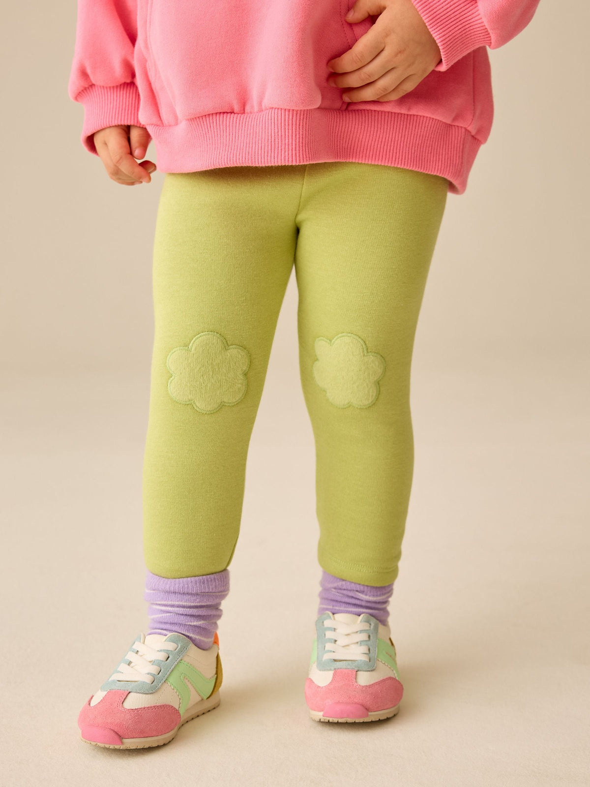 Green Cosy Fleece Lined Leggings (3mths-7yrs) - image 1