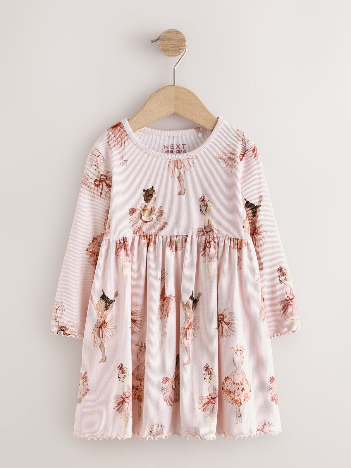 Dsiney Kidz - Pink Long Sleeve Ribbed Dress (3mths-7yrs) image 4