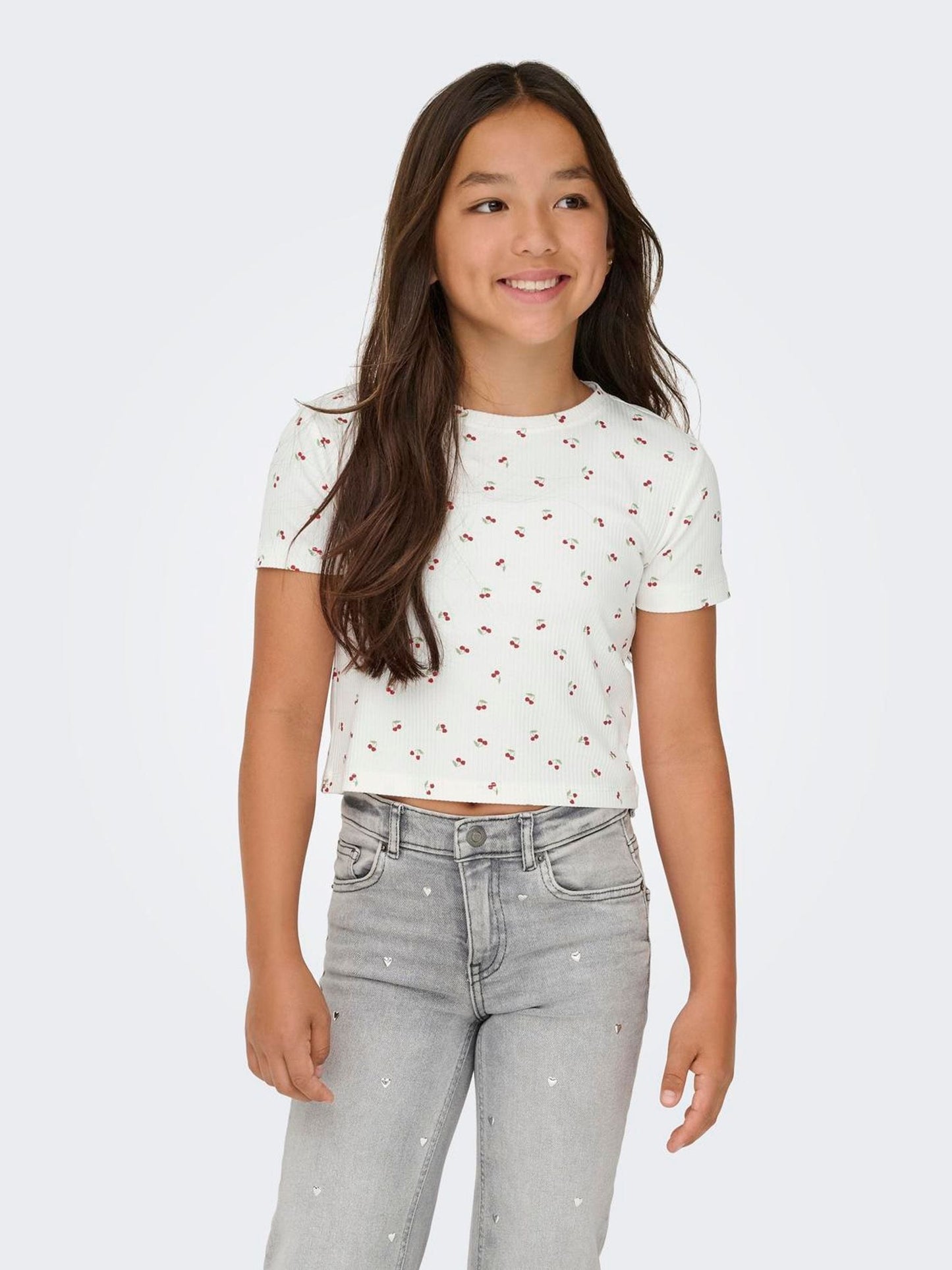 Dsiney Kidz - ONLY KIDS White Cherry Printed Short Sleeved Baby T-Shirt image 1