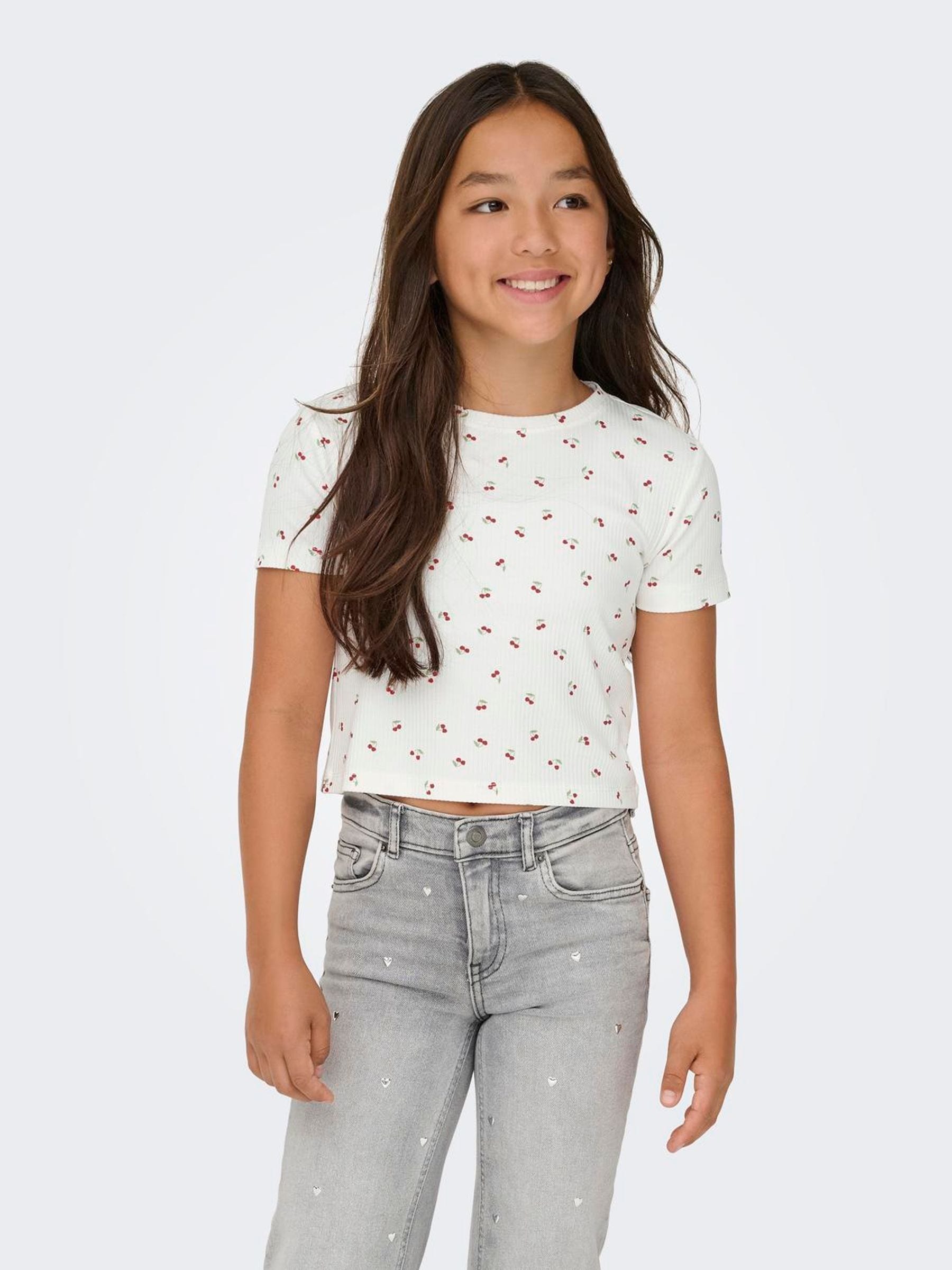 Dsiney Kidz - ONLY KIDS White Cherry Printed Short Sleeved Baby T-Shirt image 1