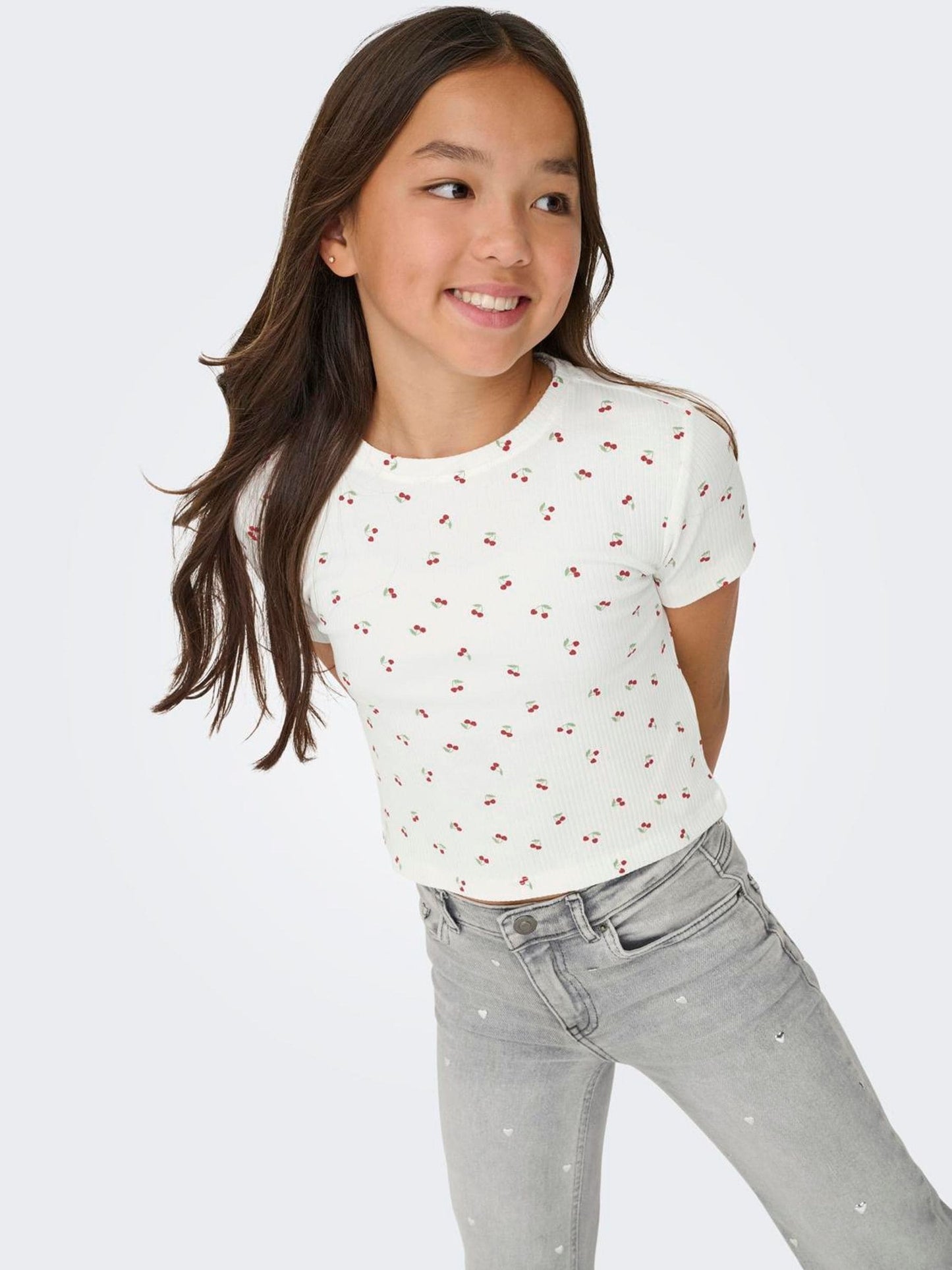 Dsiney Kidz - ONLY KIDS White Cherry Printed Short Sleeved Baby T-Shirt image 2