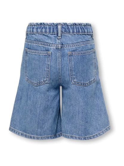 Dsiney Kidz - ONLY KIDS Blue Elasticed Waist Wide Fit Bermuda Denim Shorts image 5