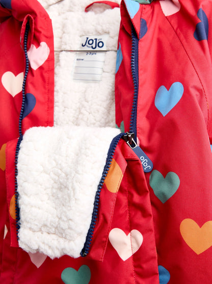 JoJo Maman Bébé Red Heart Waterproof Snowsuit All-in-One - image 4