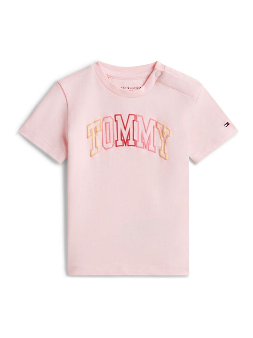 Tommy Hilfiger Pink Outline Logo Jersey T-Shirt image 1
