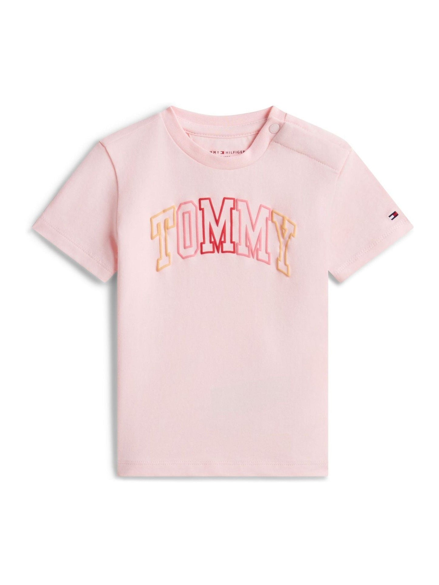 Tommy Hilfiger Pink Outline Logo Jersey T-Shirt image 1