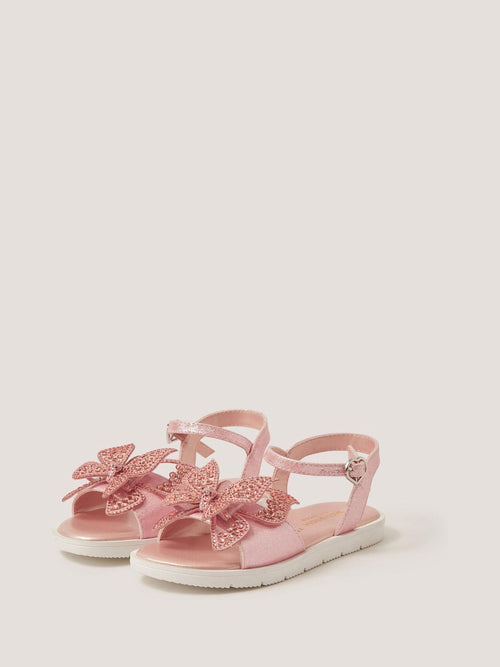 Monsoon Pink Diamanté Butterfly Sandals image 1