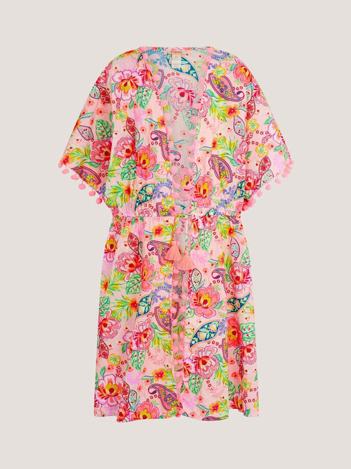 Dsiney Kidz - Monsoon Pink Paisley Print Pom Pom Kaftan image 1