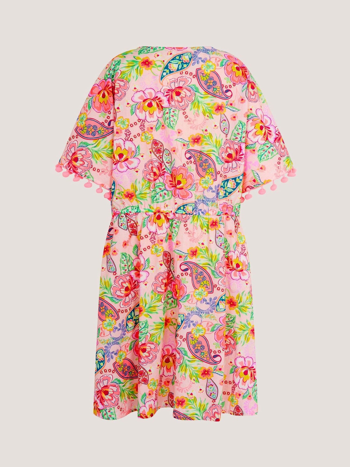 Dsiney Kidz - Monsoon Pink Paisley Print Pom Pom Kaftan image 2