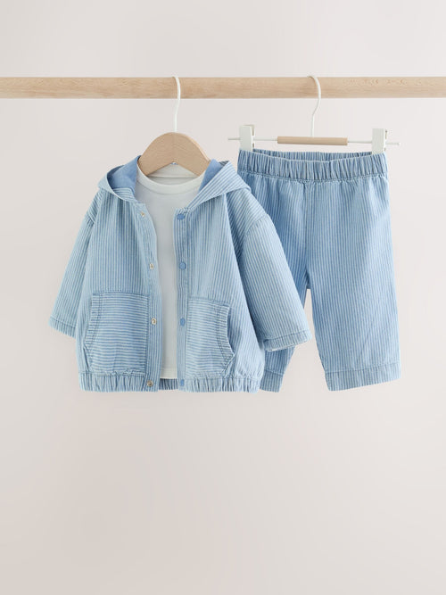 Dsiney Kidz - Blue Shacket, Top and Trouser Baby 3 Piece Set (0mths-2yrs) image 1