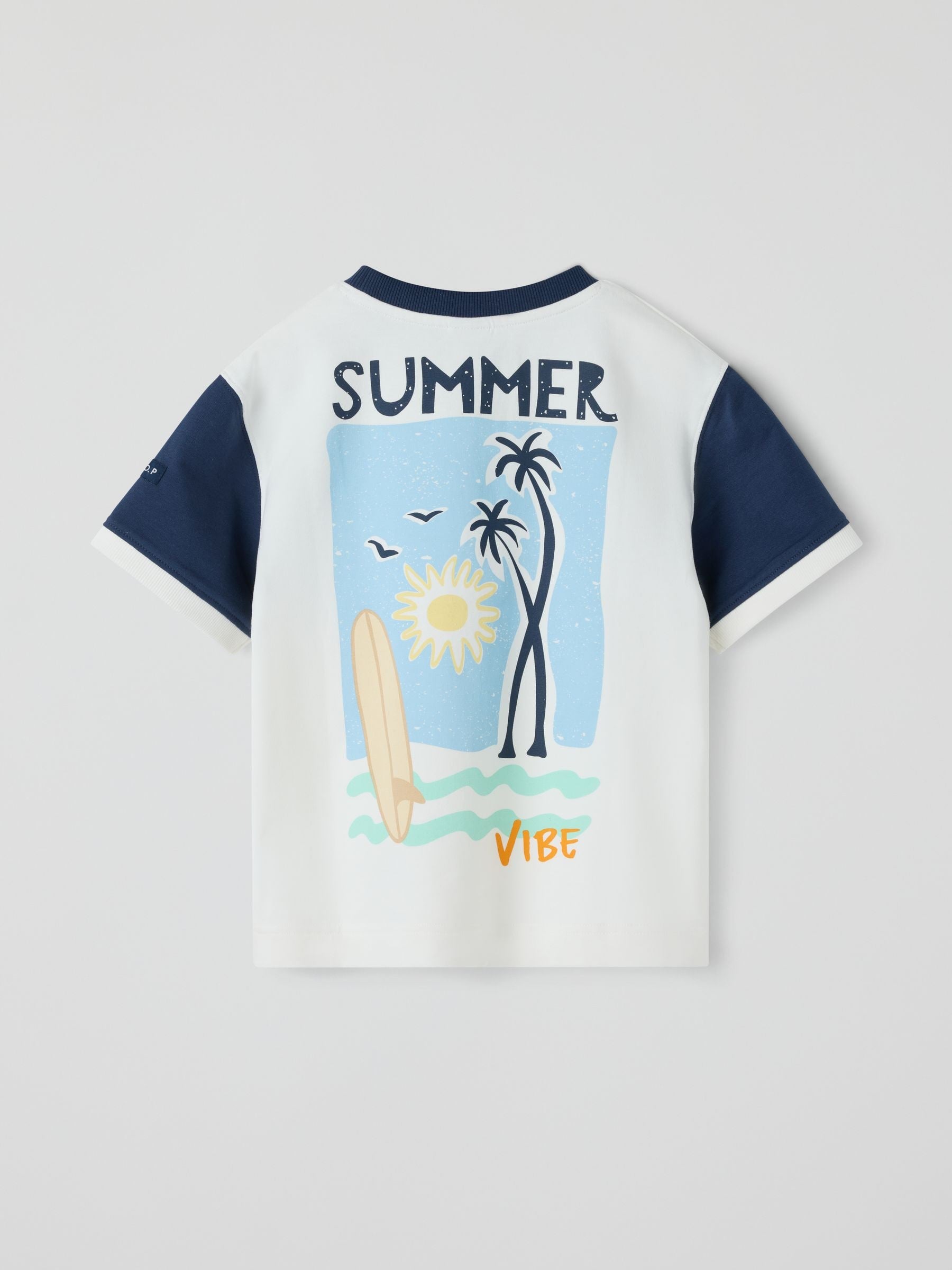 Polarn O. Pyret Blue Oversized Back Print T-Shirt image 3