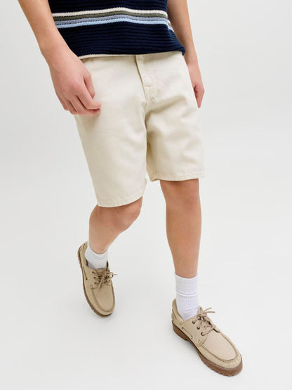 Dsiney Kidz - JACK & JONES JUNIOR Sand Neutral Relaxed Fit Denim Shorts image 1