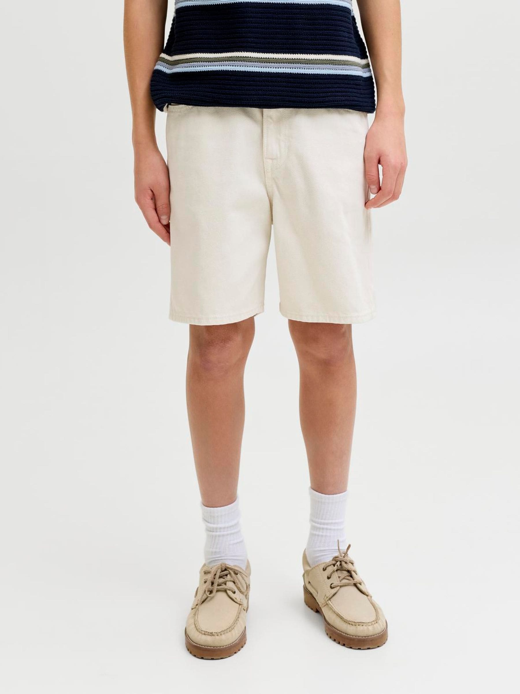 Dsiney Kidz - JACK & JONES JUNIOR Sand Neutral Relaxed Fit Denim Shorts image 2