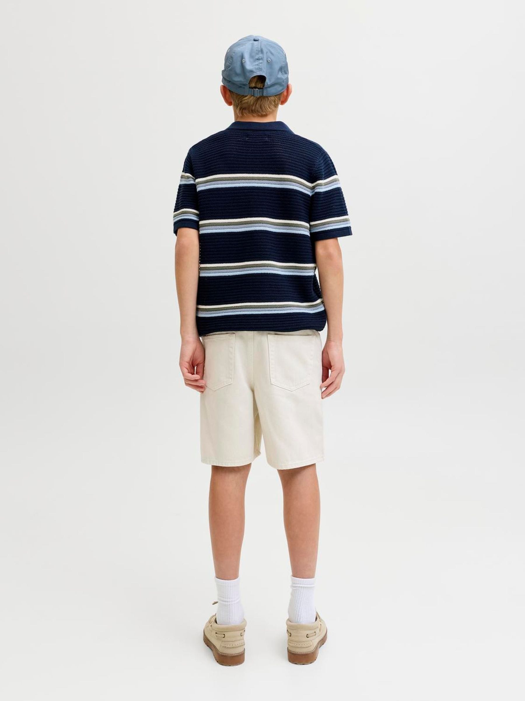 Dsiney Kidz - JACK & JONES JUNIOR Sand Neutral Relaxed Fit Denim Shorts image 3