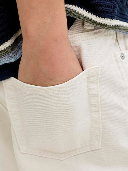 Dsiney Kidz - JACK & JONES JUNIOR Sand Neutral Relaxed Fit Denim Shorts image 4