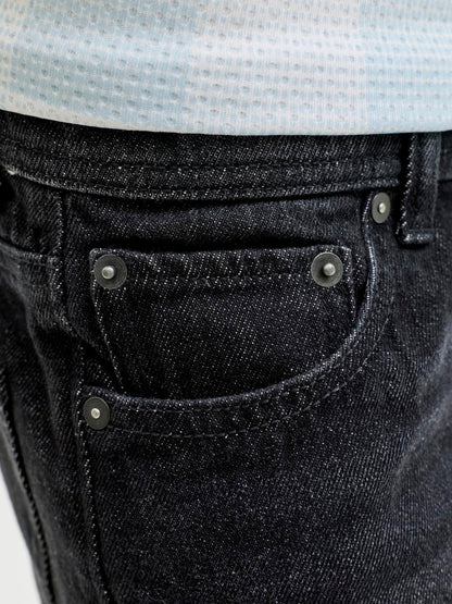 Dsiney Kidz - JACK & JONES JUNIOR Black Relaxed Fit Denim Shorts image 5