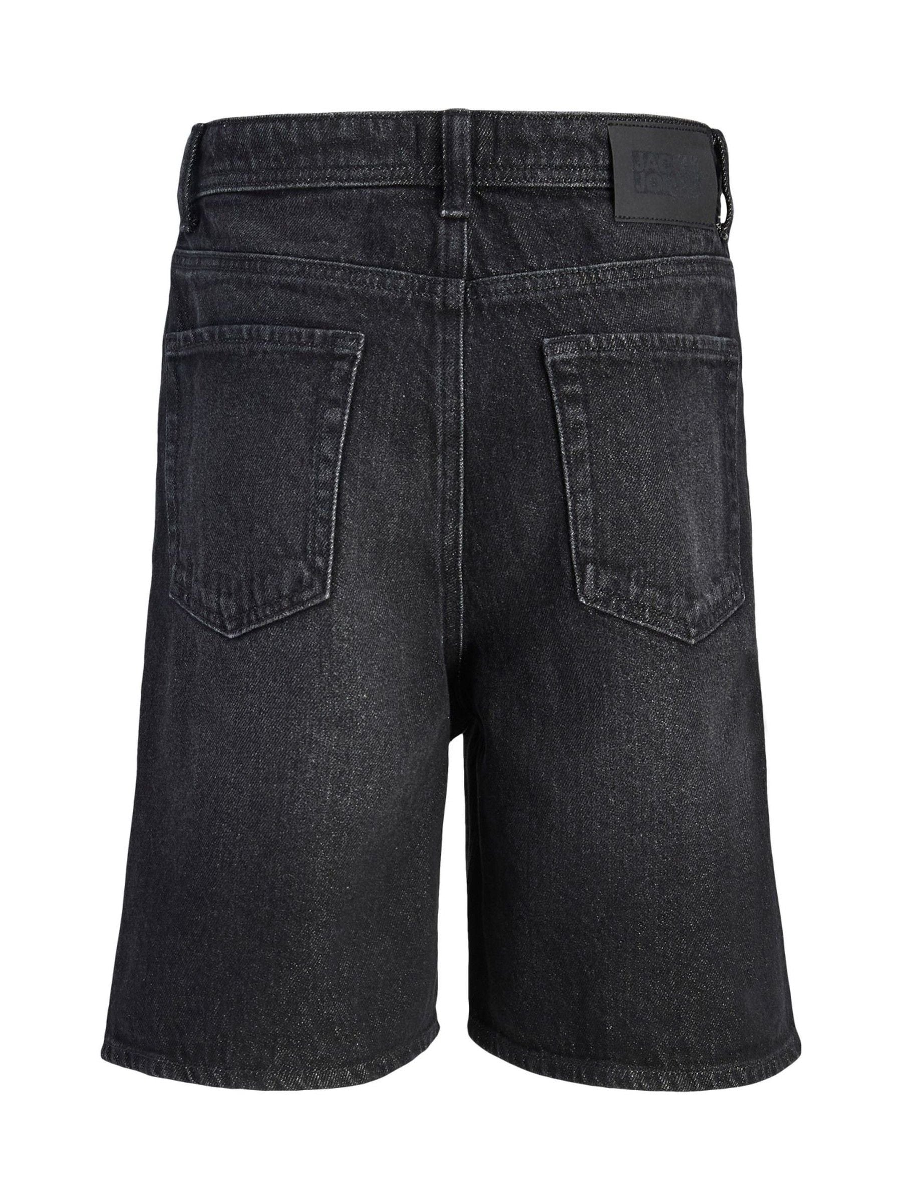 Dsiney Kidz - JACK & JONES JUNIOR Black Relaxed Fit Denim Shorts image 7
