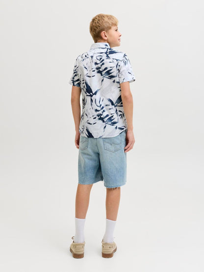 Dsiney Kidz - JACK & JONES JUNIOR White All Over Print Short Sleeve Shirt image 2
