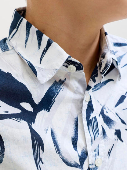 Dsiney Kidz - JACK & JONES JUNIOR White All Over Print Short Sleeve Shirt image 3
