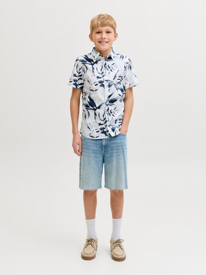Dsiney Kidz - JACK & JONES JUNIOR White All Over Print Short Sleeve Shirt image 4