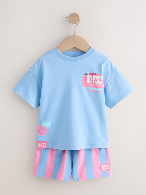 Blue/Pink Toy Story Bo Peep Short Sleeve T-Shirt and Shorts Set (3mths-7yrs) image 1