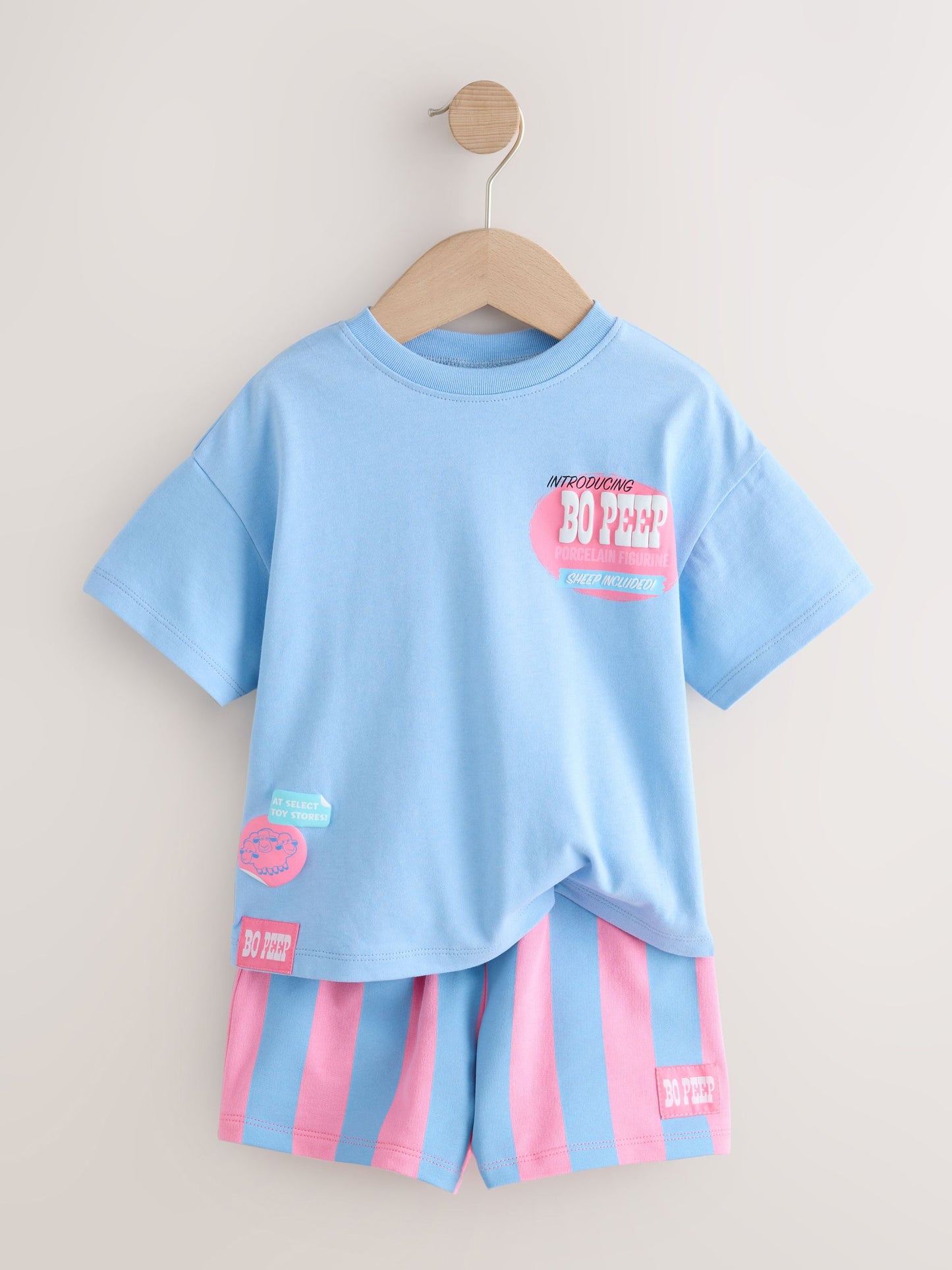 Blue/Pink Toy Story Bo Peep Short Sleeve T-Shirt and Shorts Set (3mths-7yrs) image 2