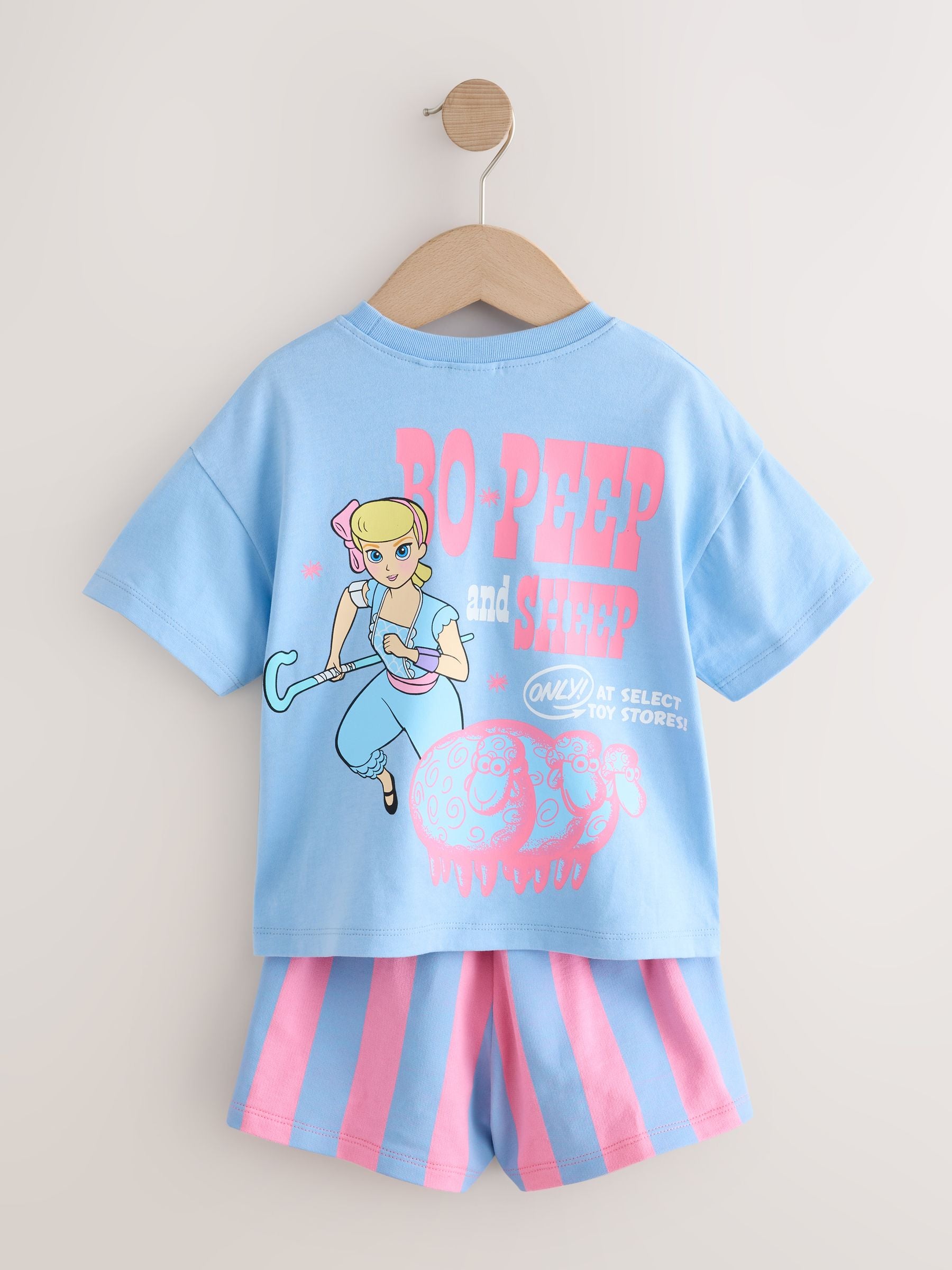 Blue/Pink Toy Story Bo Peep Short Sleeve T-Shirt and Shorts Set (3mths-7yrs) image 3