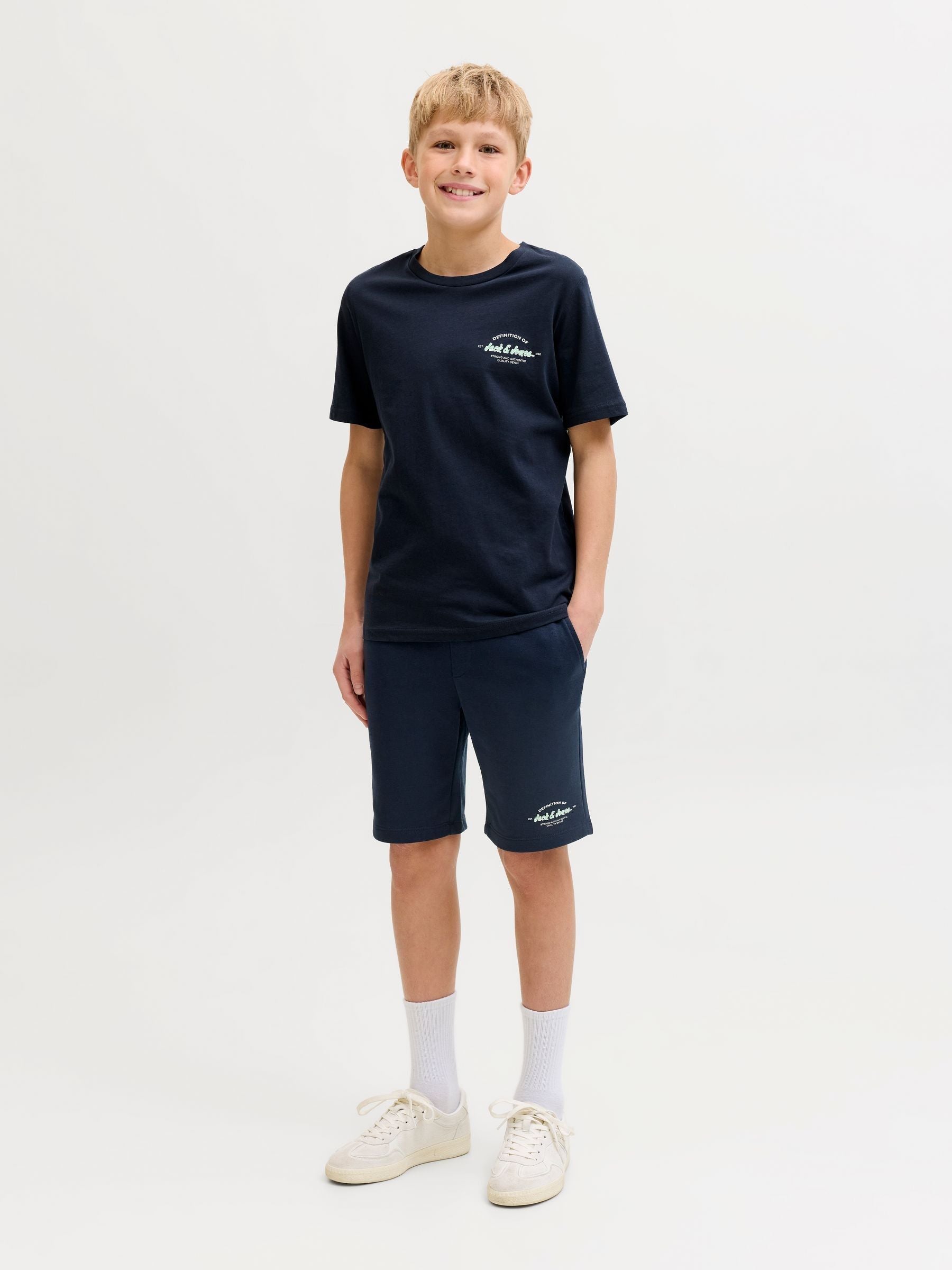 Dsiney Kidz - JACK & JONES JUNIOR Navy T-Shirt And Shorts Set image 4
