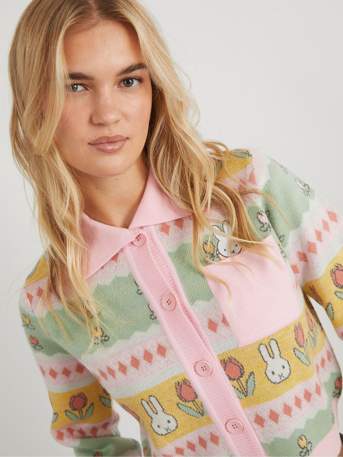 Skinnydip Pink Miffy Cottage Knitted Cardigan - image 3