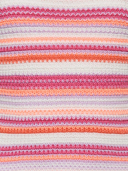 Dsiney Kidz - ONLY KIDS Pink Striped Crochet Strap Top image 3