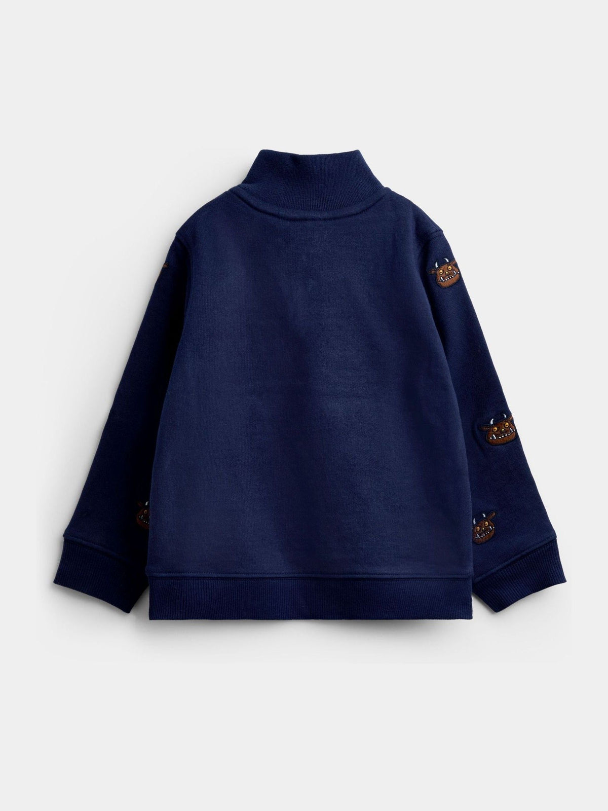 Dsiney Kidz - JoJo Maman Bébé Navy Blue The Gruffalo Appliqué Half-Zip Sweatshirt image 2
