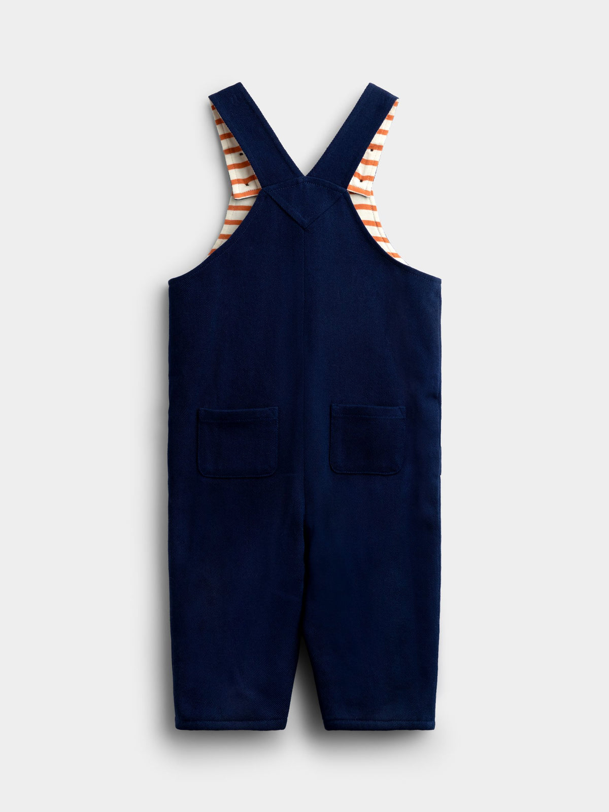 Dsiney Kidz - JoJo Maman Bébé Navy Blue Dino Stab Stitch Embroidered Dungaree Set image 5