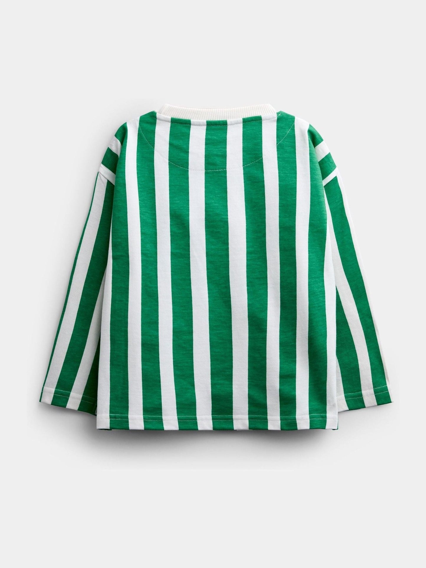 Dsiney Kidz - Jojo Maman Bébé Bright Green Pickleball Badge Striped Long Sleeve Top image 2