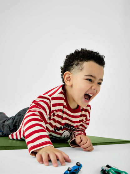 Dsiney Kidz - Jojo Maman Bébé Bright Red Golf Appliqué Stripe Top image 2