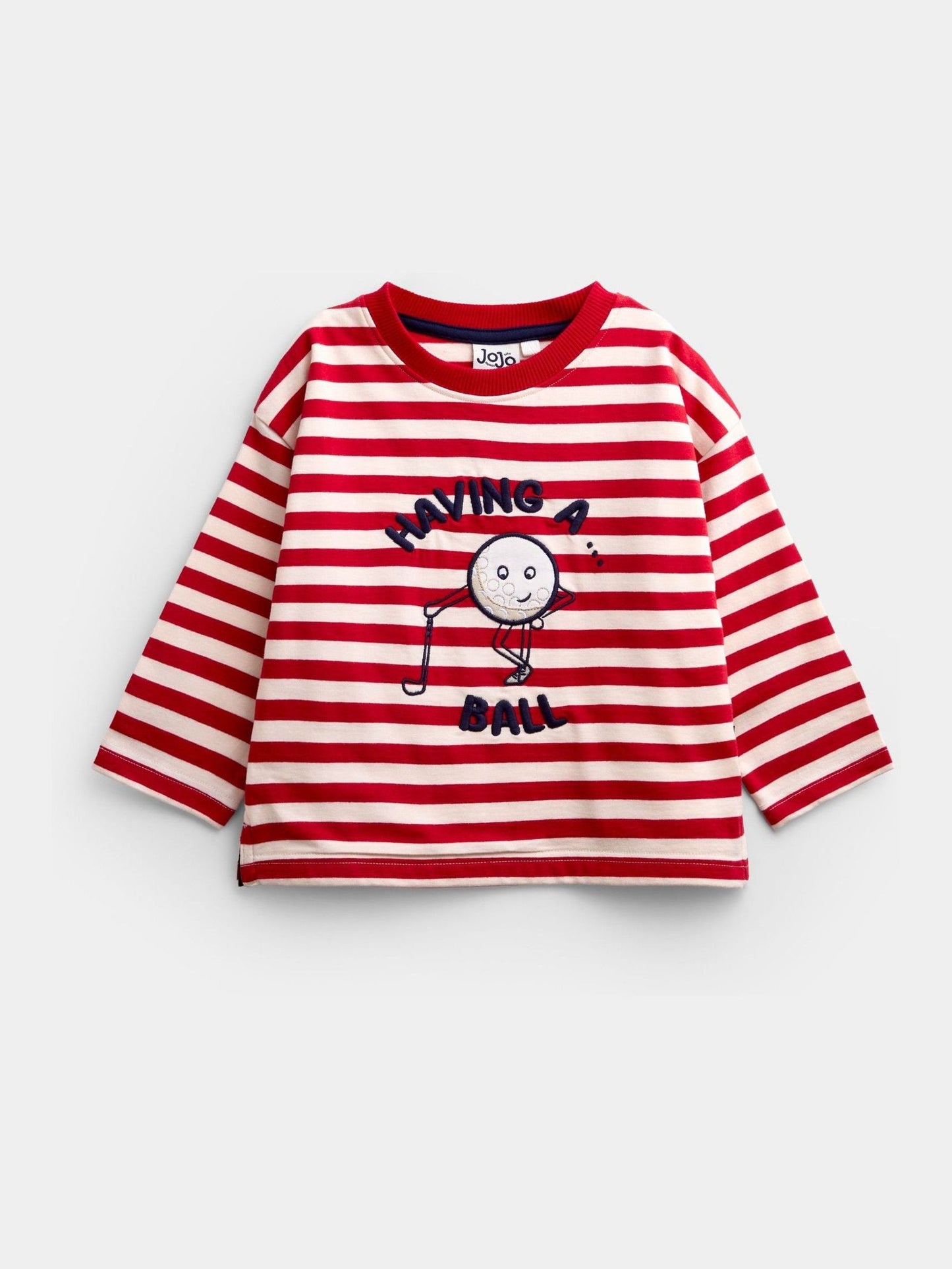 Dsiney Kidz - Jojo Maman Bébé Bright Red Golf Appliqué Stripe Top image 3