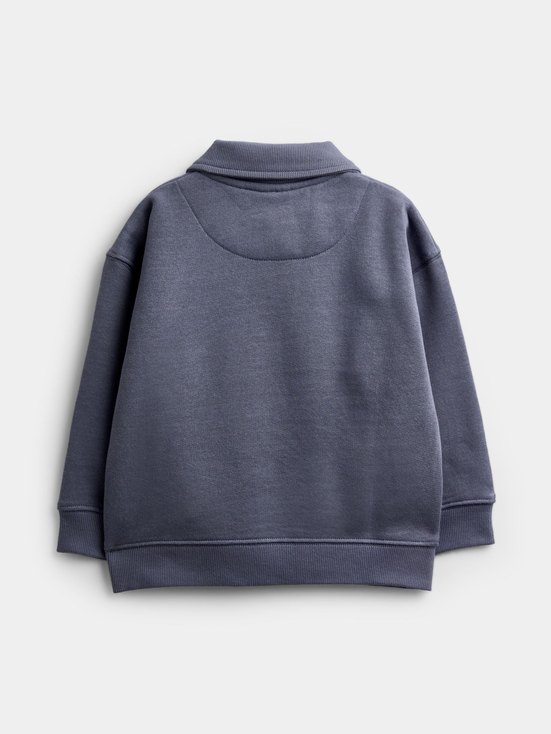 Dsiney Kidz - Jojo Maman Bébé Blue Panda Embroidered Half Zip Sweatshirt image 2