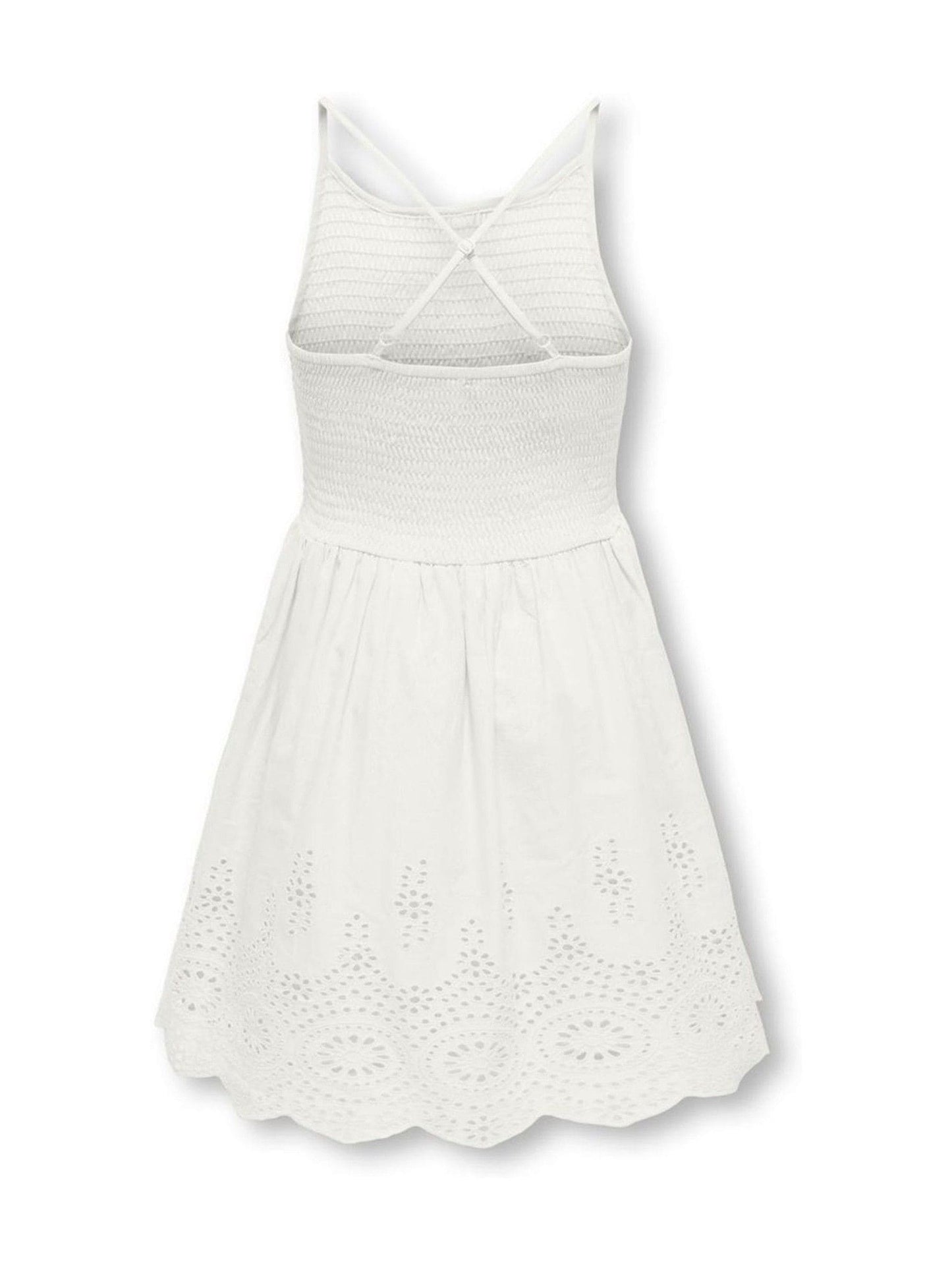 ONLY KIDS White Emroidery Anglais Smocking Dress image 3