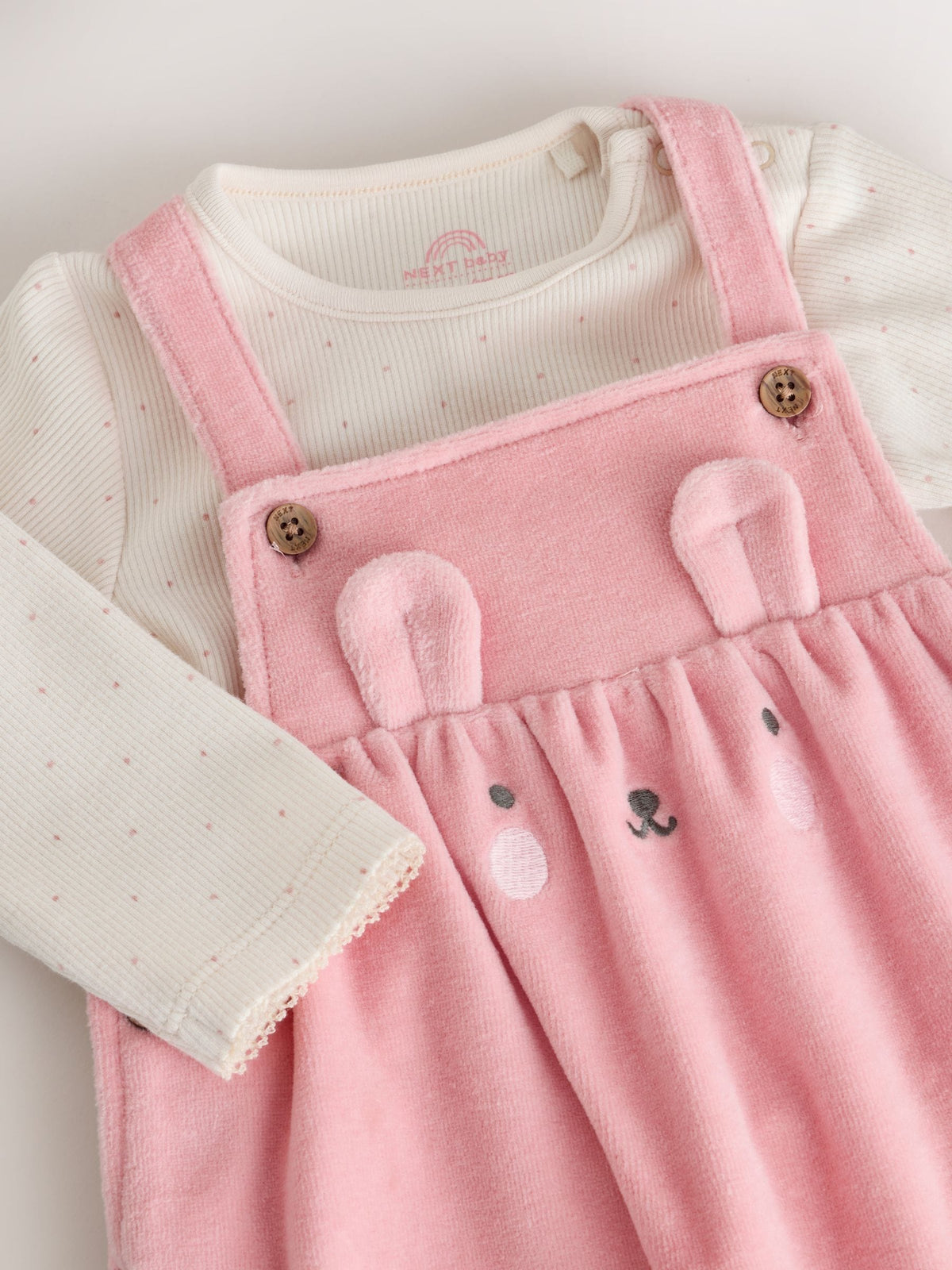 Pink Bunny Dungaree and Bodysuit Baby 2 Piece Set (0mths-2yrs) - image 4