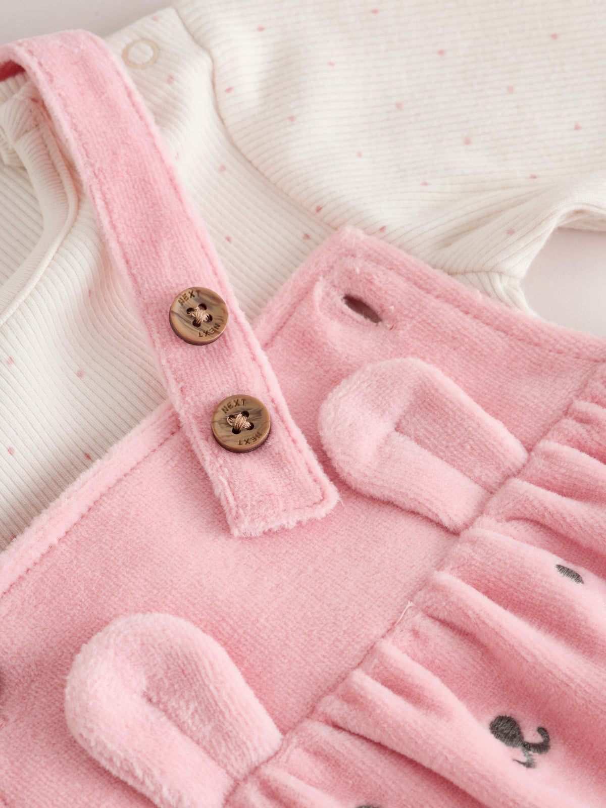 Pink Bunny Dungaree and Bodysuit Baby 2 Piece Set (0mths-2yrs) - image 5