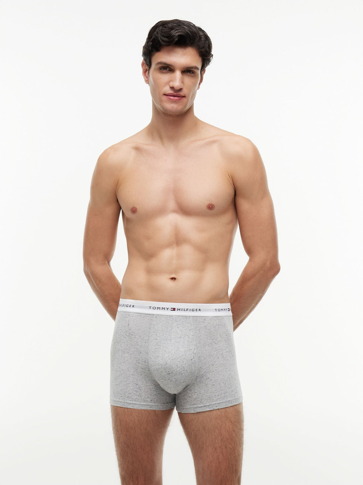Dsiney Kidz - Tommy Hilfiger Grey Cotton Stretch Boxer Trunks 3 Pack image 2
