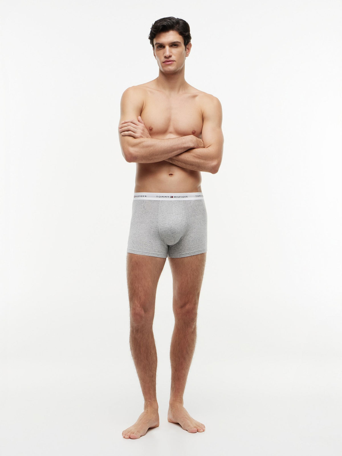 Dsiney Kidz - Tommy Hilfiger Grey Cotton Stretch Boxer Trunks 3 Pack image 3