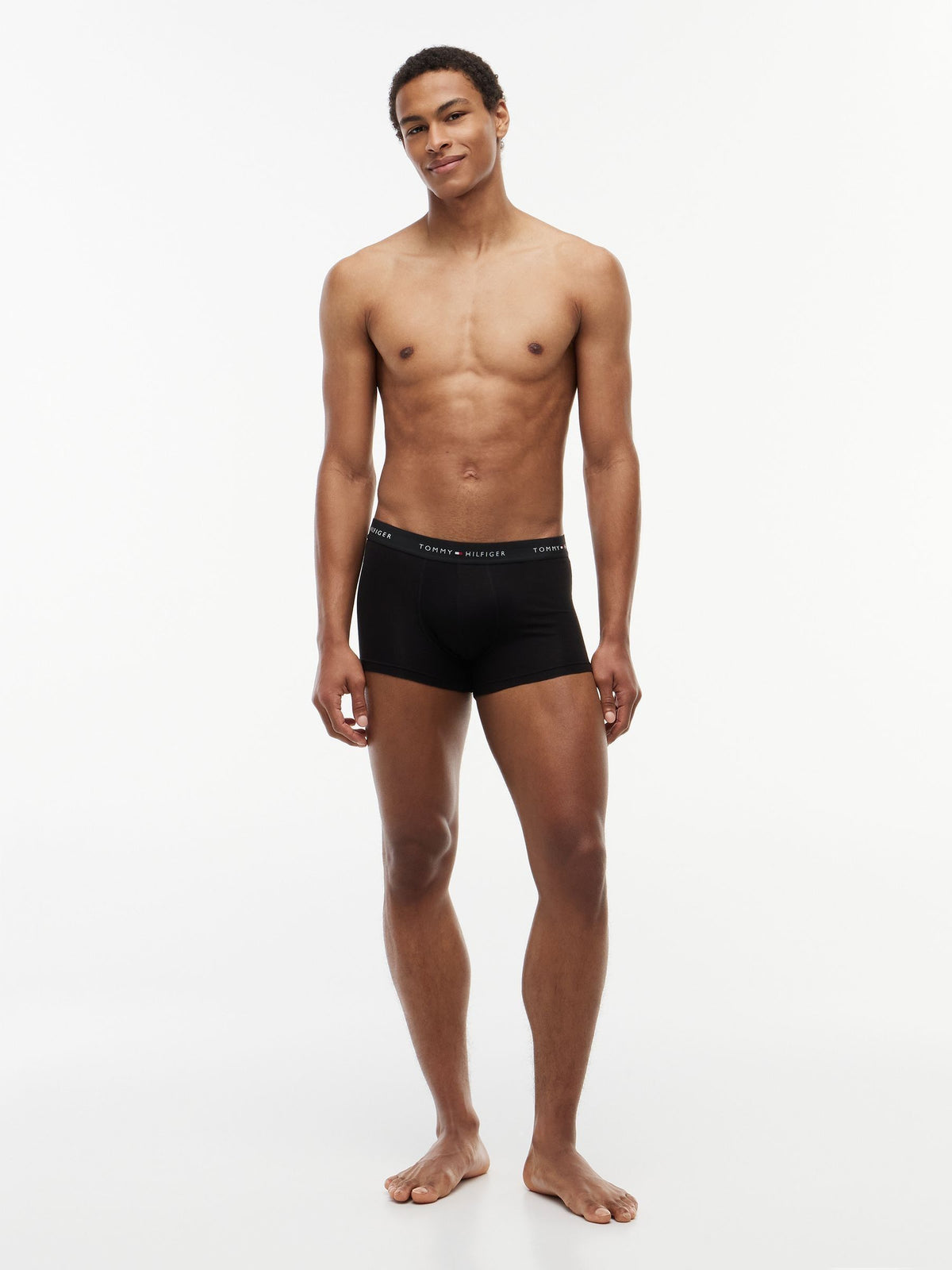 Dsiney Kidz - Tommy Hilfiger Grey Heather/Black/White Cotton Stretch Boxer Trunks 3 Pack image 4