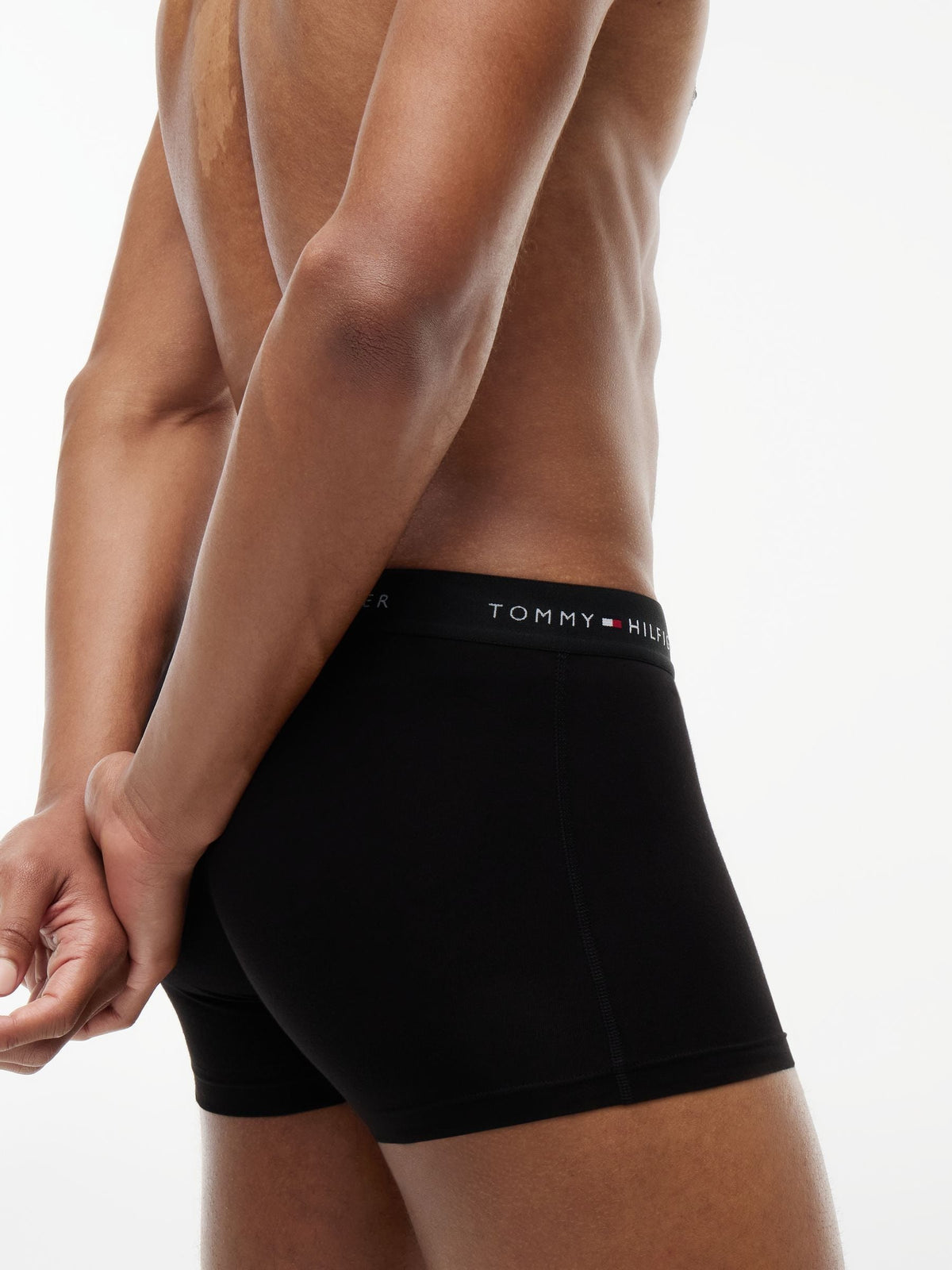 Dsiney Kidz - Tommy Hilfiger Grey Heather/Black/White Cotton Stretch Boxer Trunks 3 Pack image 5