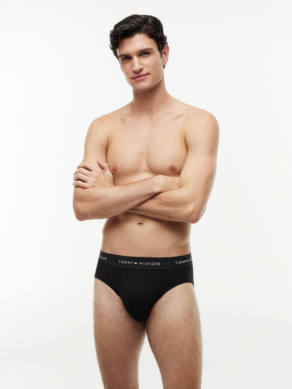 Dsiney Kidz - Tommy Hilfiger Black Chrome Cotton Stretch Briefs 3 Pack image 2